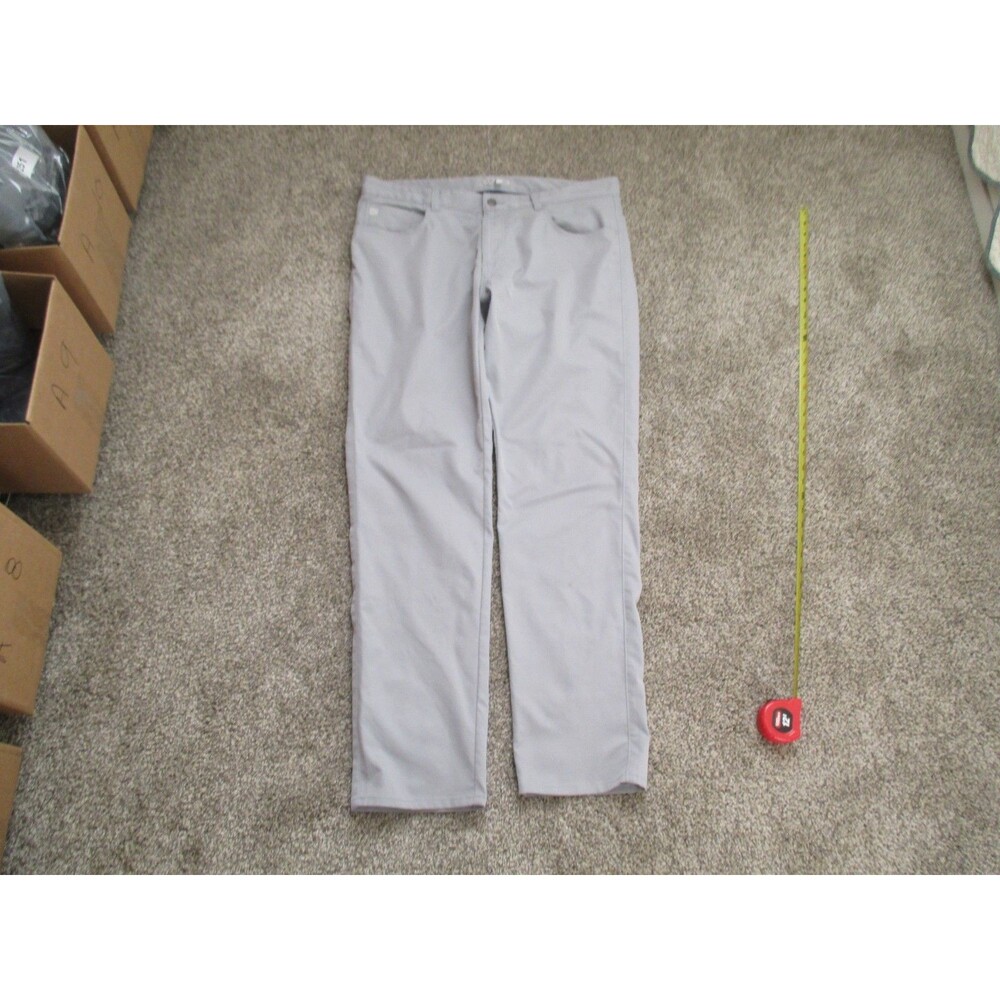 Peter Millar EB66 Performance Stretch Pants Golf Chino 36x32 Mens gray Commuter